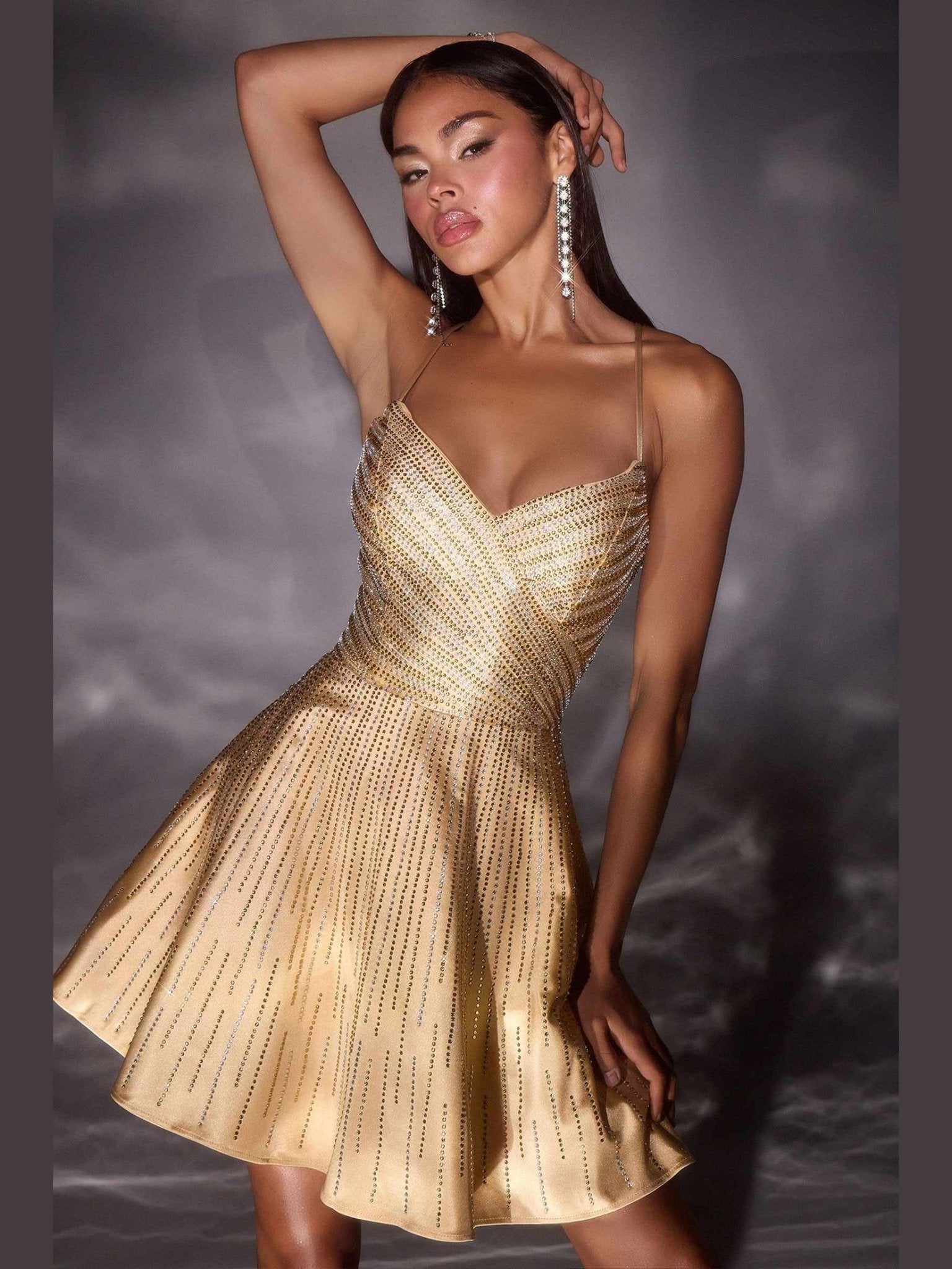 Ladivine CD2422 Fit and Flare Short Homecoming A-Line Dress - Courbe et Compagnie