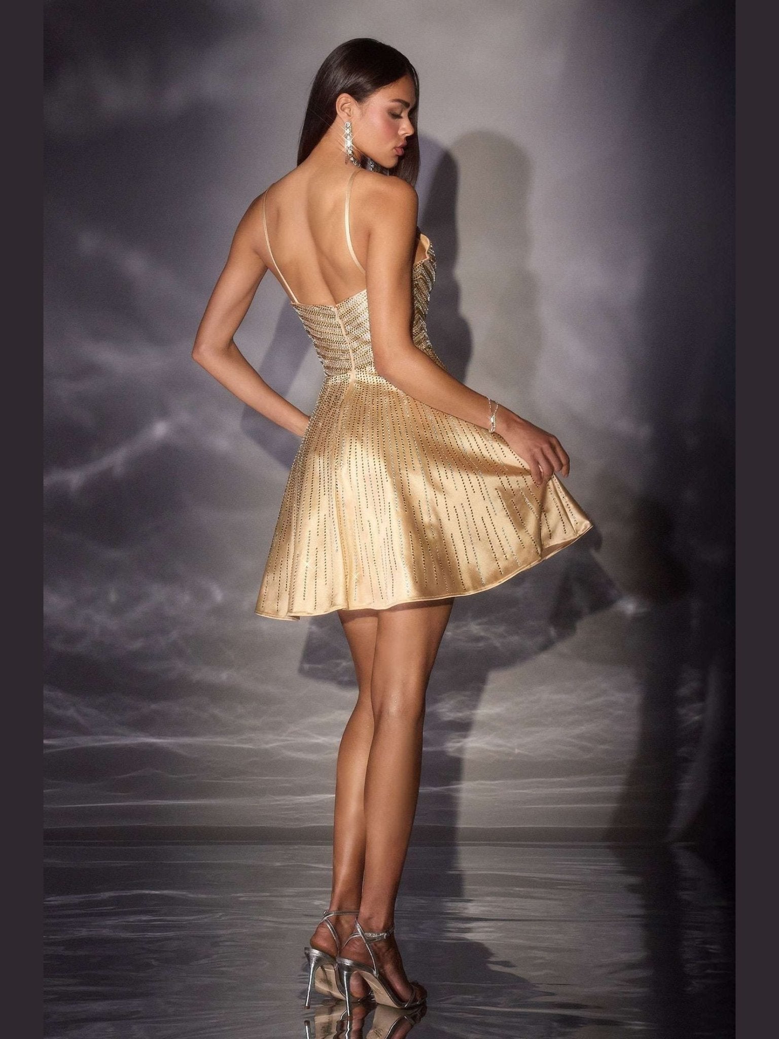 Ladivine CD2422 Fit and Flare Short Homecoming A-Line Dress - Courbe et Compagnie