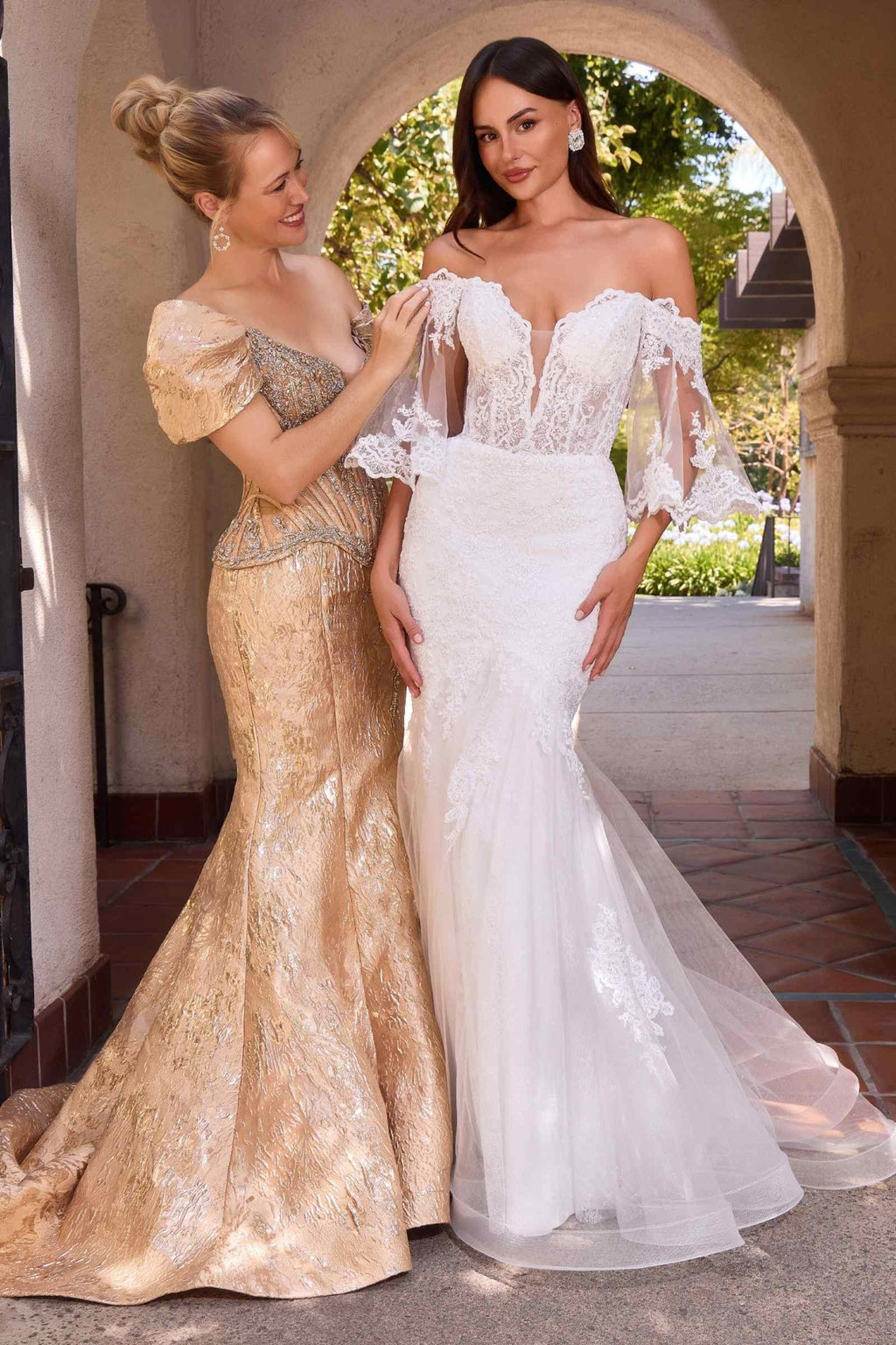 Ladivine CD659W Off Shoulder Mermaid Wedding Gown - Courbe et Compagnie