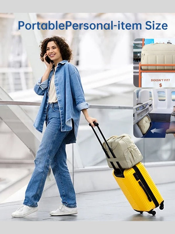 Large Capacity Carry-On Travel Duffel Bag for Women, with Shoulder Strap, Ideal for Weekend Overnight Trips and Sport Gym Use - Courbe et Compagnie