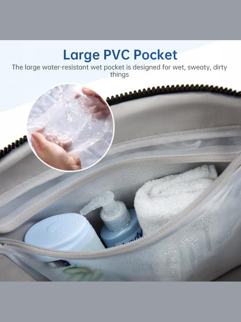 Large Capacity Carry-On Travel Duffel Bag for Women, with Shoulder Strap, Ideal for Weekend Overnight Trips and Sport Gym Use - Courbe et Compagnie