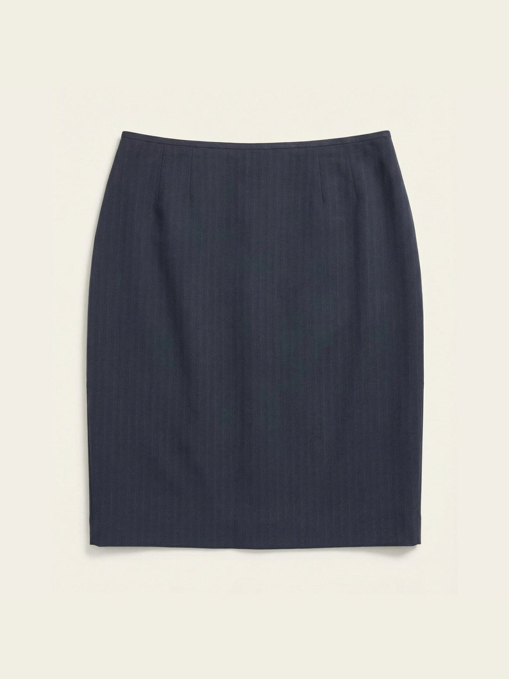 Le Suit Women's Shadow-Stripe Skirt Navy Size 10 - Courbe et Compagnie