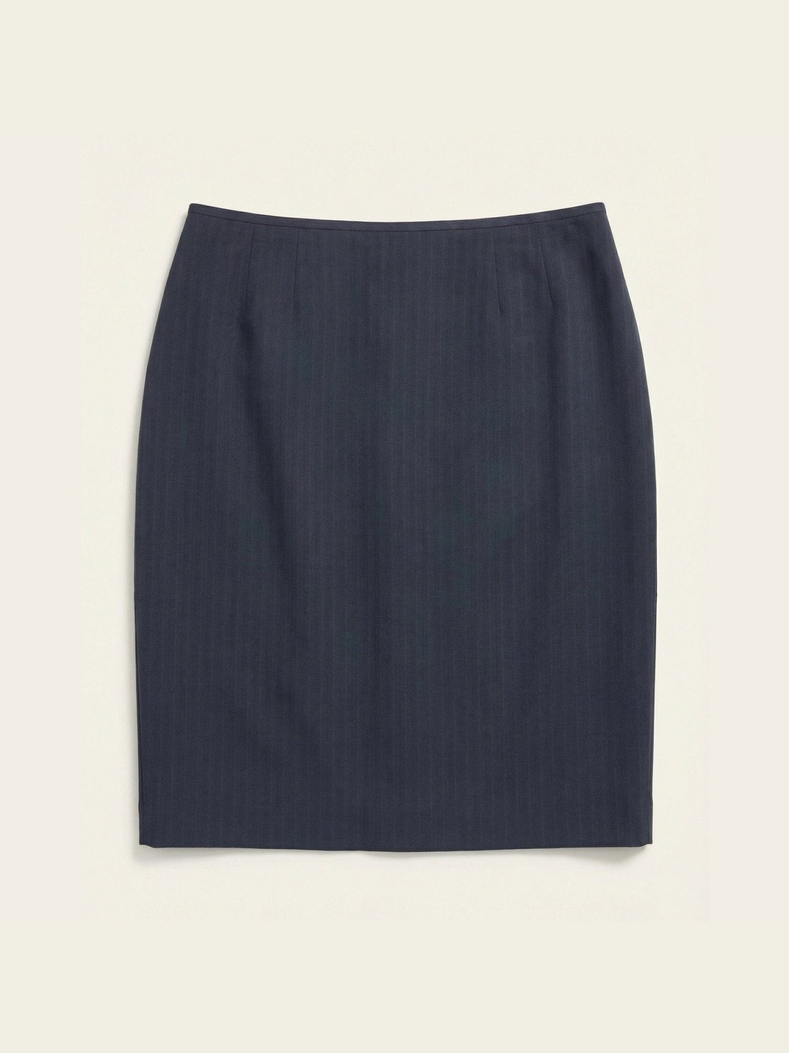 Le Suit Women's Shadow-Stripe Skirt Navy Size 10 - Courbe et Compagnie