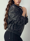 Leather Bomber Jacket - Courbe et Compagnie