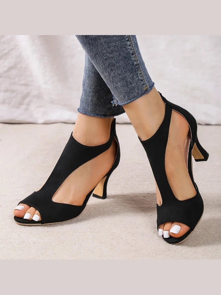 Leather High Heels Shoes - Courbe et Compagnie