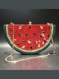 Lemon Shape AB/Gold Rhinestone Small Women Shoulder Bag Luxury Designer Lady Girls Evening Clutches Wedding Party Chain Purse - Courbe et Compagnie