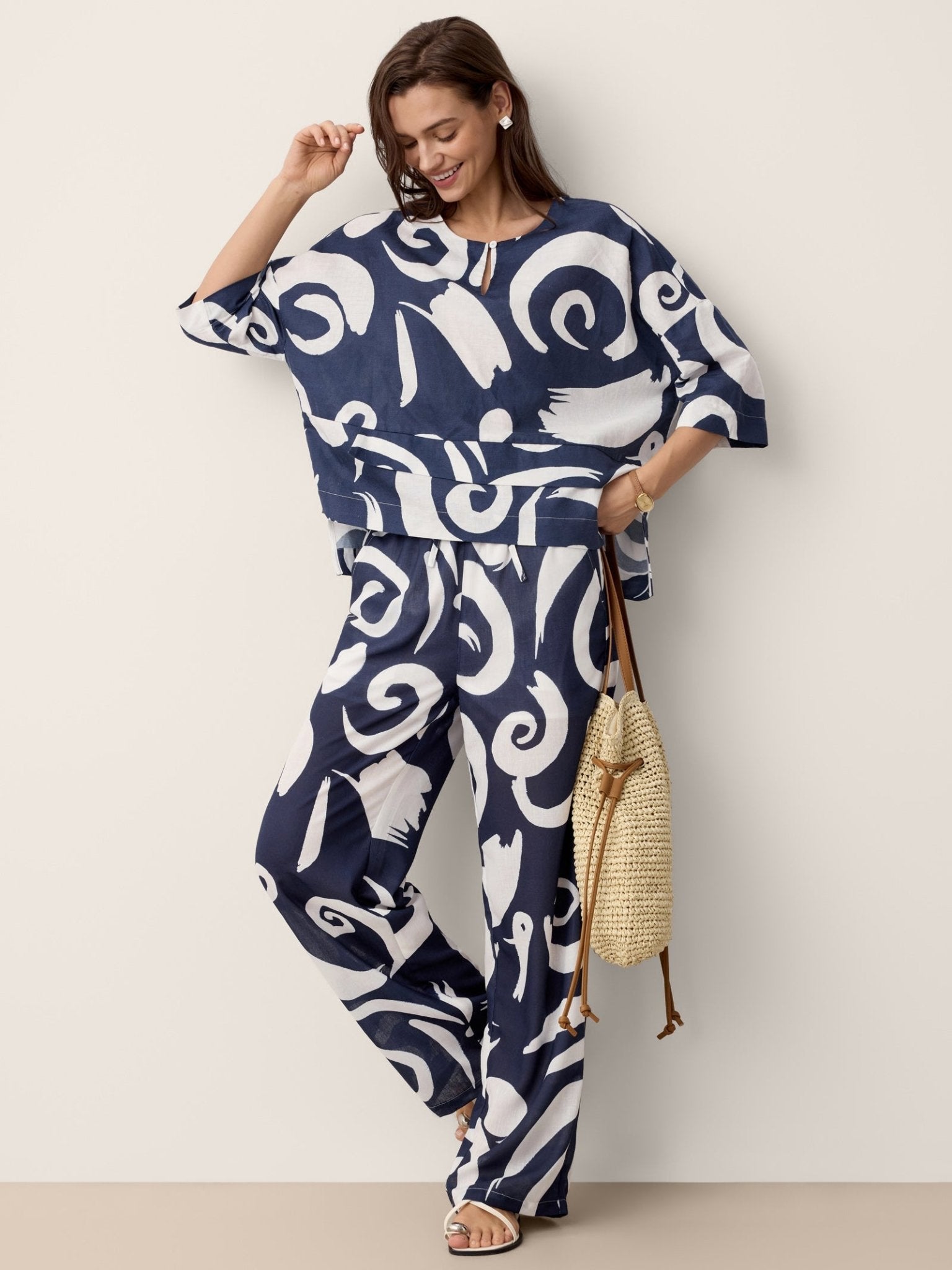 Linen Layered Asymmetric Top NOREEN - Courbe et Compagnie