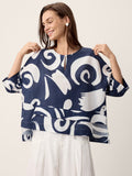 Linen Layered Asymmetric Top NOREEN - Courbe et Compagnie