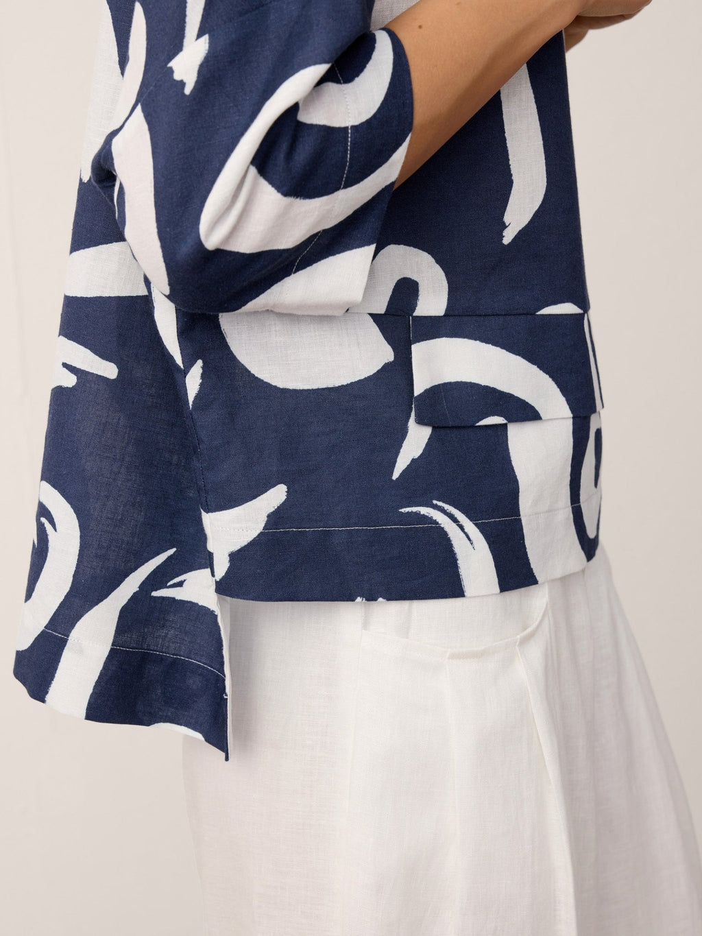 Linen Layered Asymmetric Top NOREEN - Courbe et Compagnie