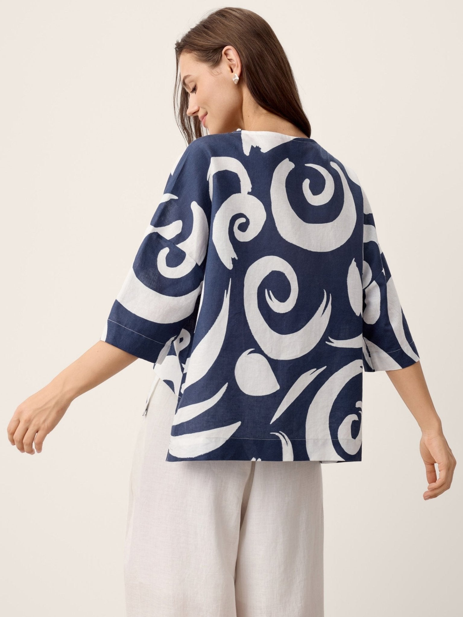 Linen Layered Asymmetric Top NOREEN - Courbe et Compagnie