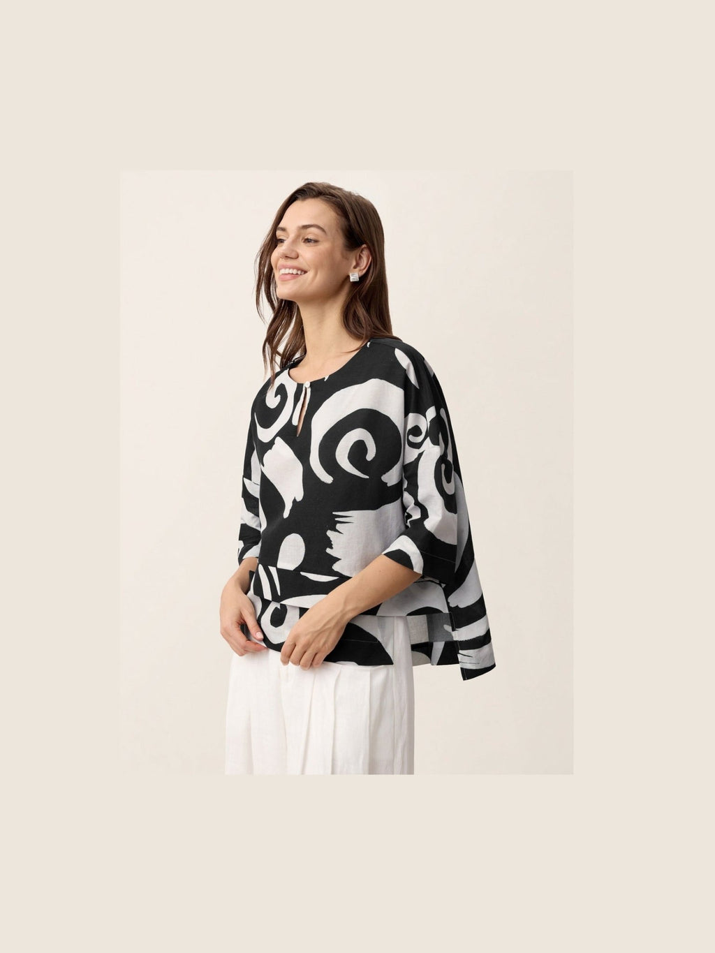 Linen Layered Asymmetric Top NOREEN - Courbe et Compagnie