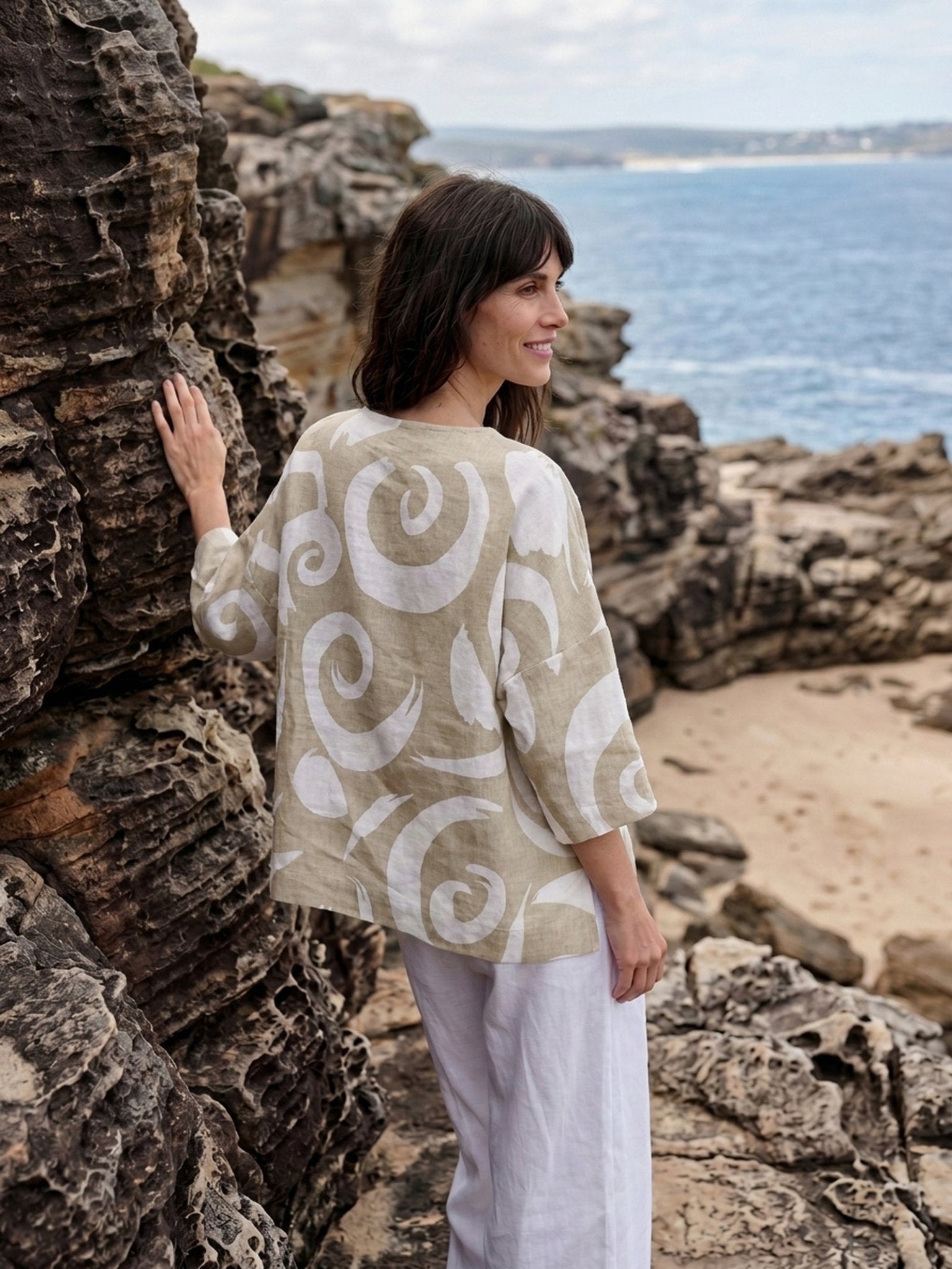 Linen Layered Asymmetric Top NOREEN - Courbe et Compagnie