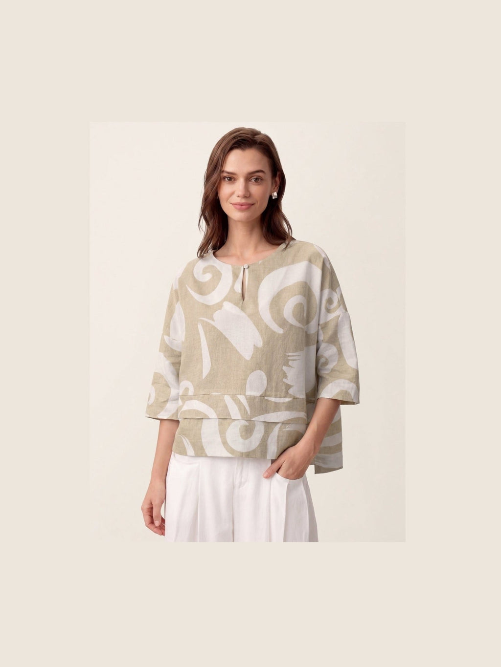 Linen Layered Asymmetric Top NOREEN - Courbe et Compagnie