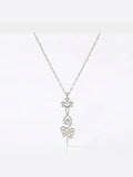 Lotus Unalome Necklace - Sterling Silver Yoga Symbol of Enlightenment - Courbe et Compagnie