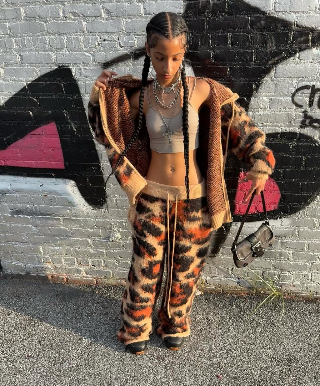 Luxurious Mohair Cheetah Pants in Hand Ready to Ship Limited Edition - Courbe et Compagnie