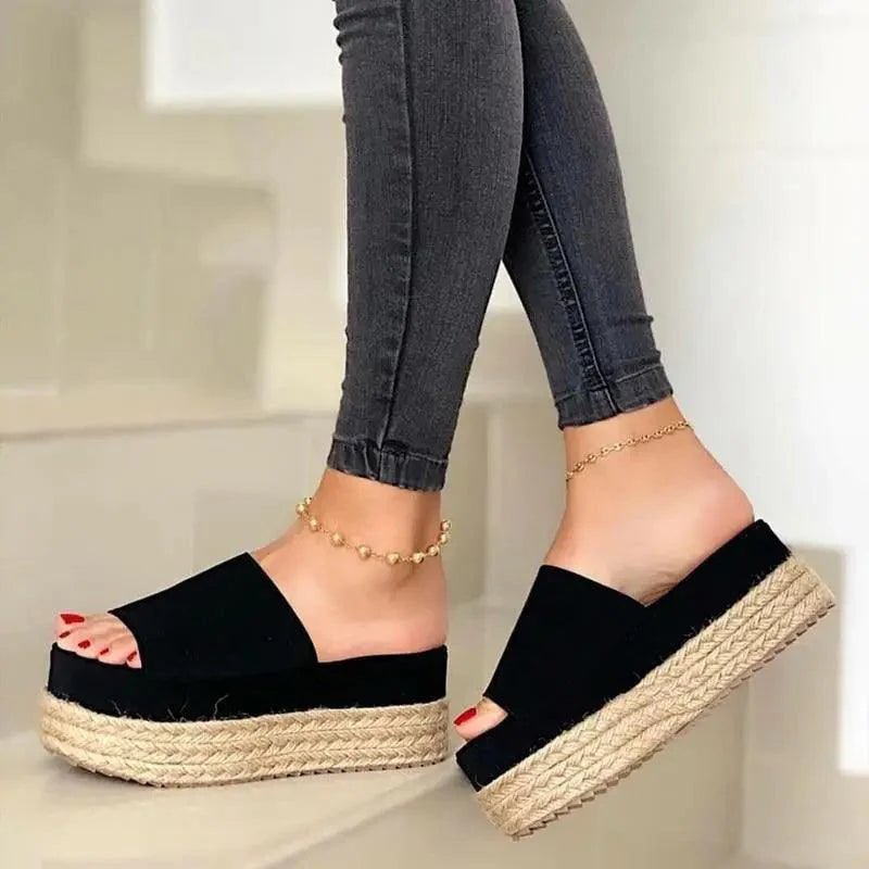 Luxury Black Women Sandals Elegant High Heels Summer Style Comfortable New Sandals For Womens - Courbe et Compagnie