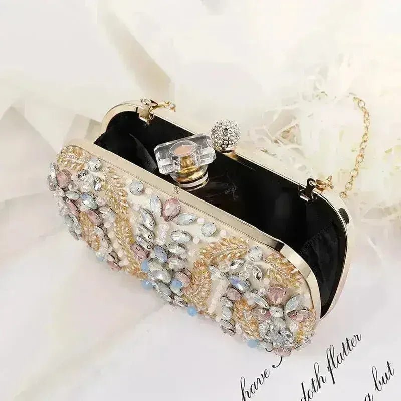 Luxury Rhinestone Clutch Bag - Wedding & Party Purse | Femstylo - Courbe et Compagnie