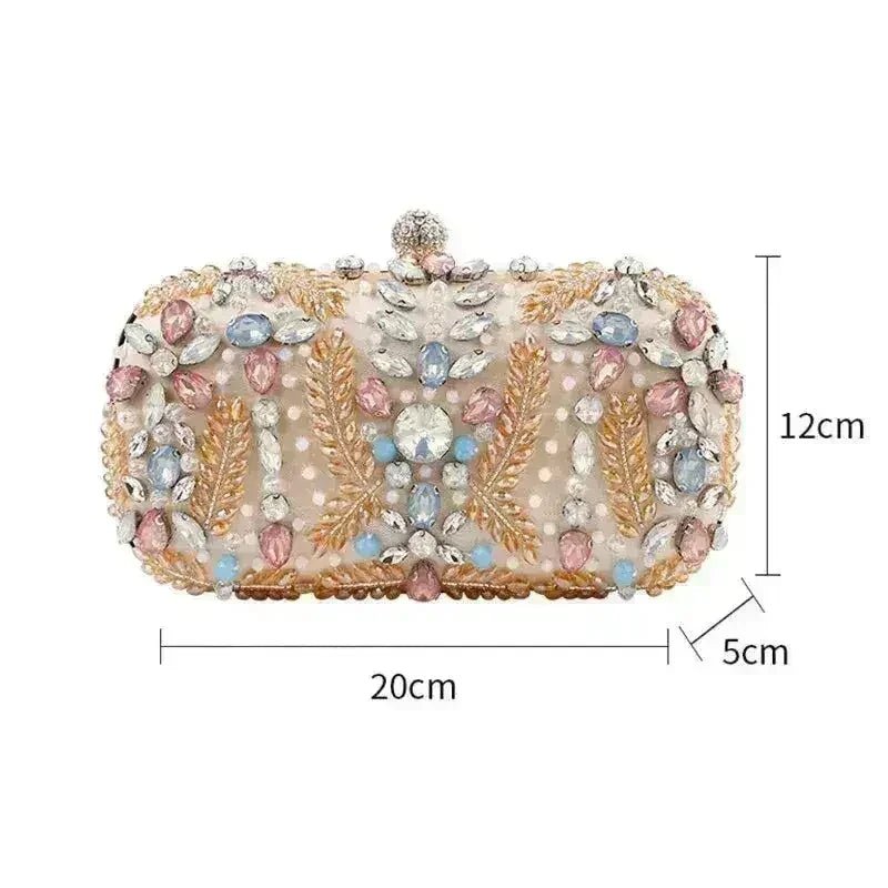Luxury Rhinestone Clutch Bag - Wedding & Party Purse | Femstylo - Courbe et Compagnie