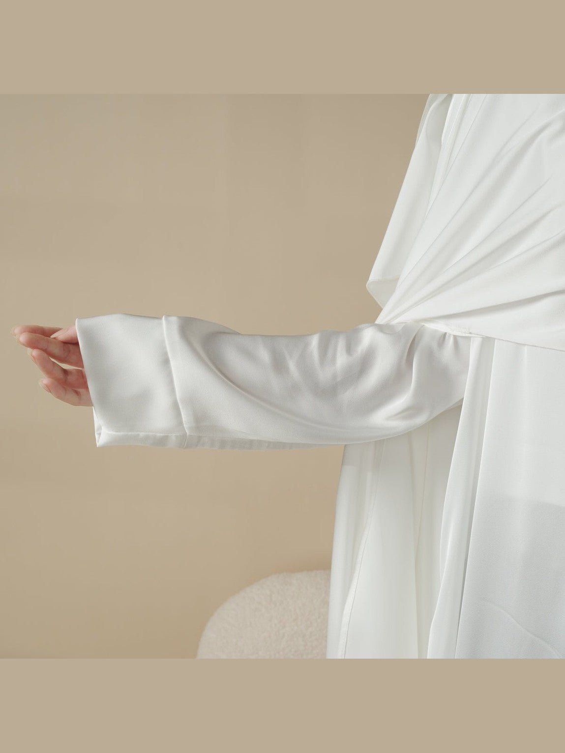 Luxury Wedding Abaya 3-Piece Bridal Set - Courbe et Compagnie