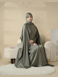 Luxury Wedding Abaya 3-Piece Bridal Set - Courbe et Compagnie