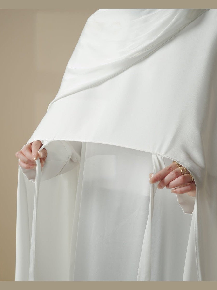 Luxury Wedding Abaya 3-Piece Bridal Set - Courbe et Compagnie