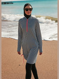 Lycra Black Burkini Modest Swimwear M2488 - Courbe et Compagnie
