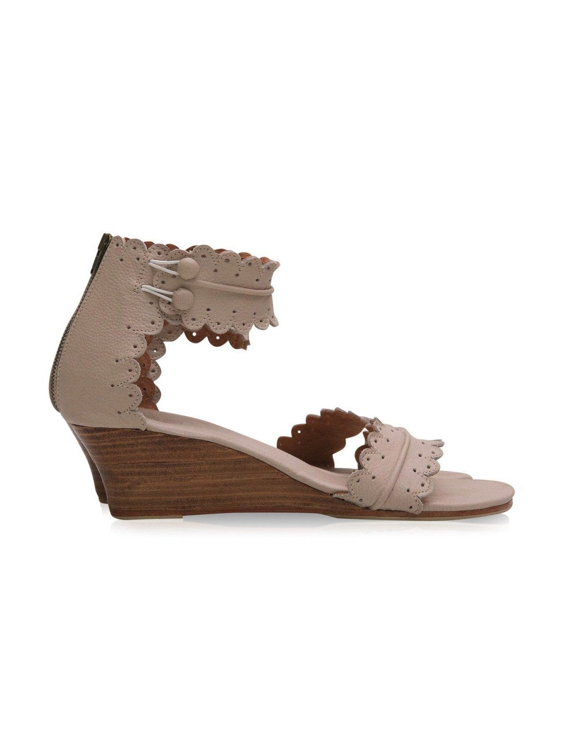 Magdalena Wooden Wedge Sandals - Courbe et Compagnie