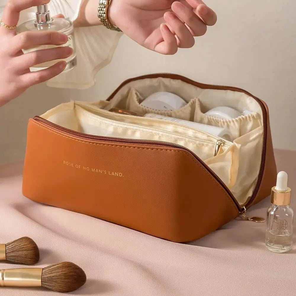 Makeup Organizer Female Toiletry Kit Bag Make Up Case Storage Pouch Luxury Lady Box, Cosmetic Bag, Organizer Bag For Travel Zip - Courbe et Compagnie