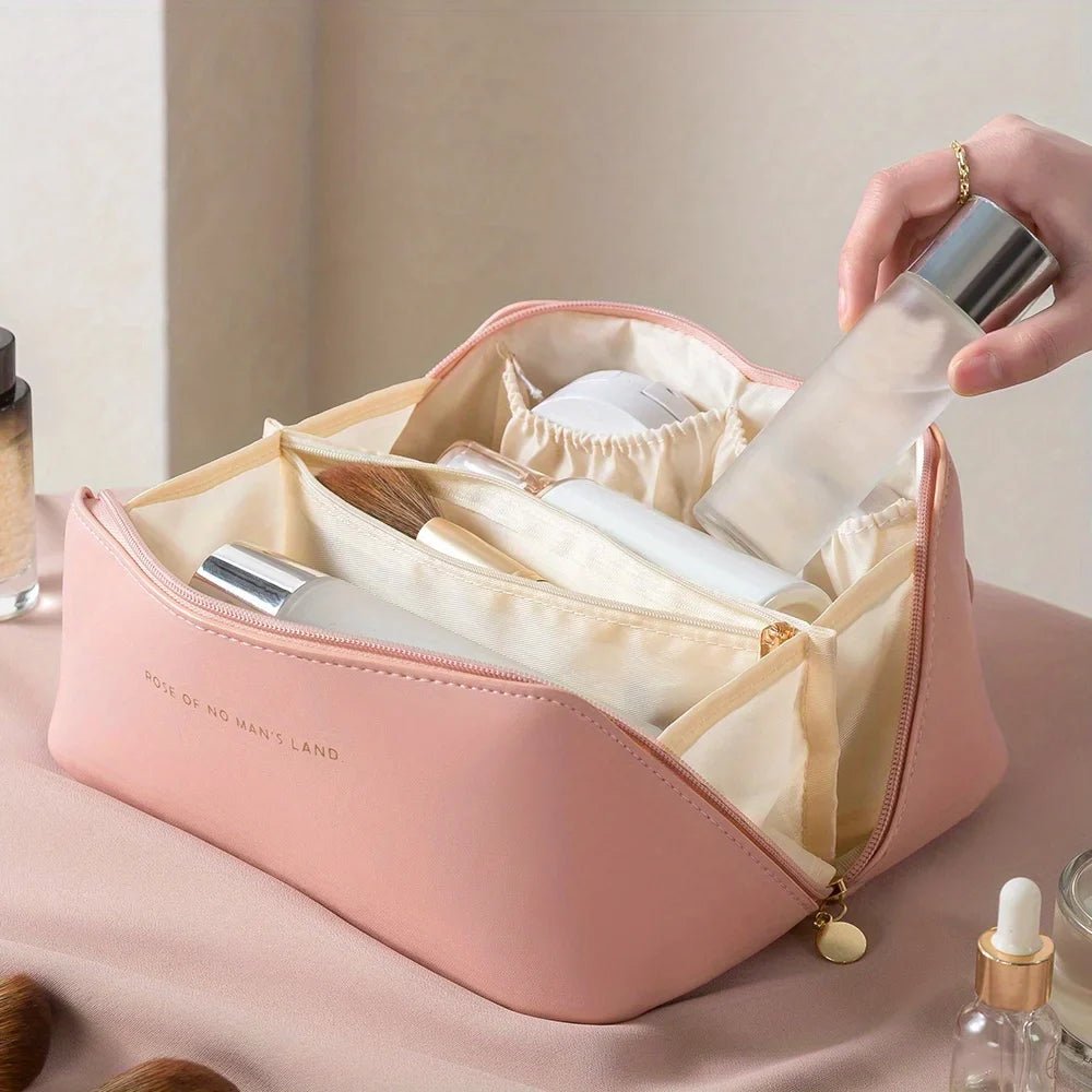 Makeup Organizer Female Toiletry Kit Bag Make Up Case Storage Pouch Luxury Lady Box, Cosmetic Bag, Organizer Bag For Travel Zip - Courbe et Compagnie