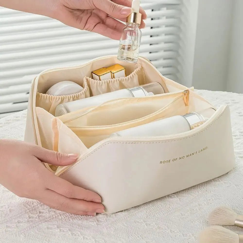Makeup Organizer Female Toiletry Kit Bag Make Up Case Storage Pouch Luxury Lady Box, Cosmetic Bag, Organizer Bag For Travel Zip - Courbe et Compagnie