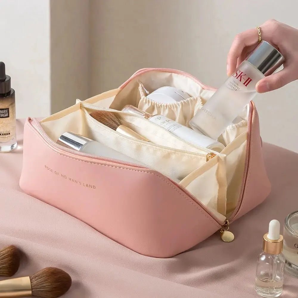 Makeup Organizer Female Toiletry Kit Bag Make Up Case Storage Pouch Luxury Lady Box, Cosmetic Bag, Organizer Bag For Travel Zip - Courbe et Compagnie