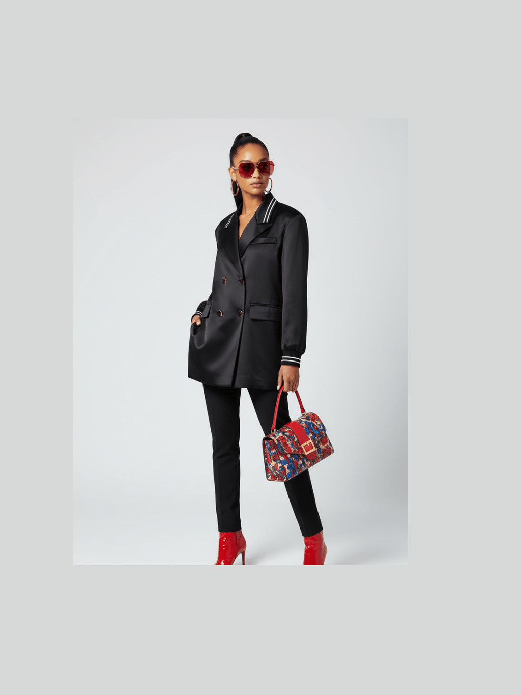 MIDTOWN Satin Tunic Blazer BYMANYC ® New York - Courbe et Compagnie