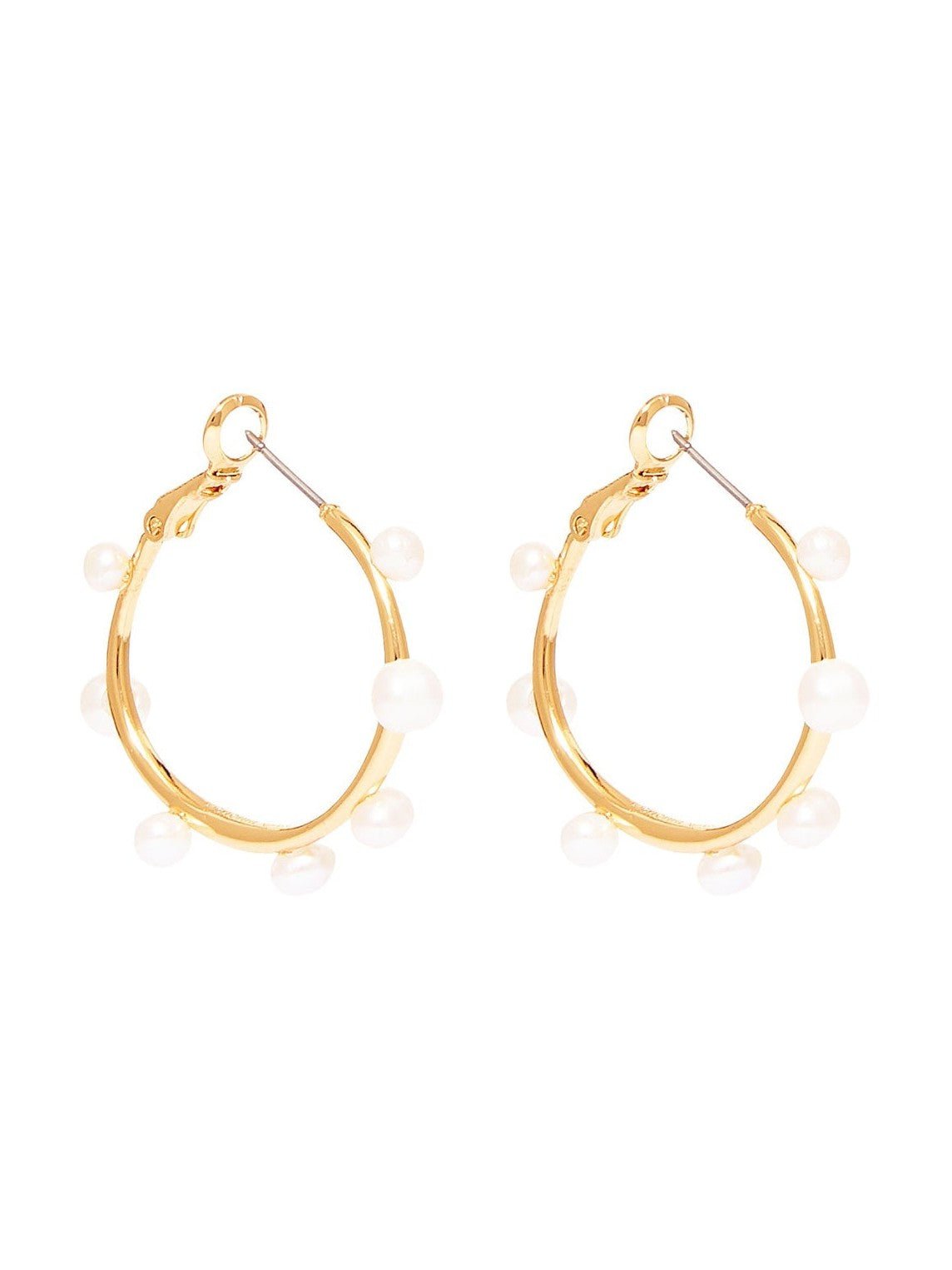 Mini Isla Pearl Hoop Earrings - Courbe et Compagnie