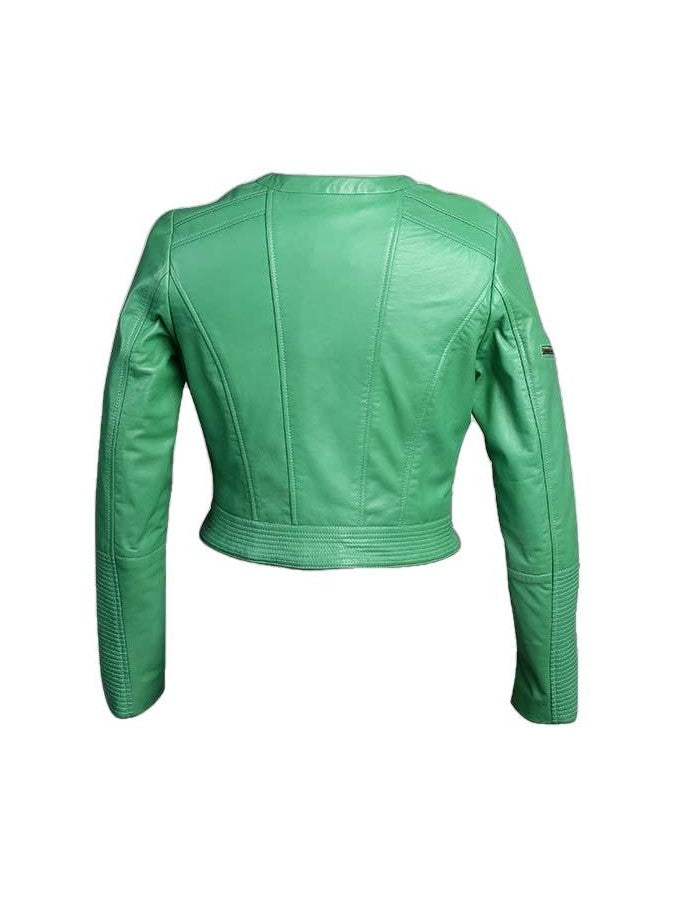 Minty Womens Short Leather Jacket - Courbe et Compagnie