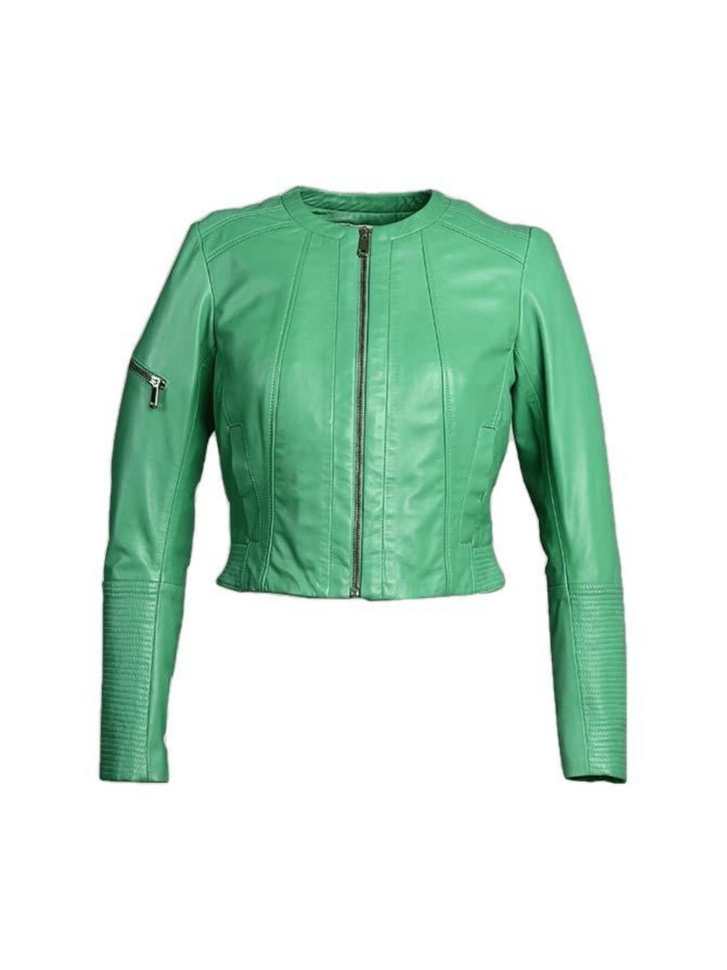 Minty Womens Short Leather Jacket - Courbe et Compagnie