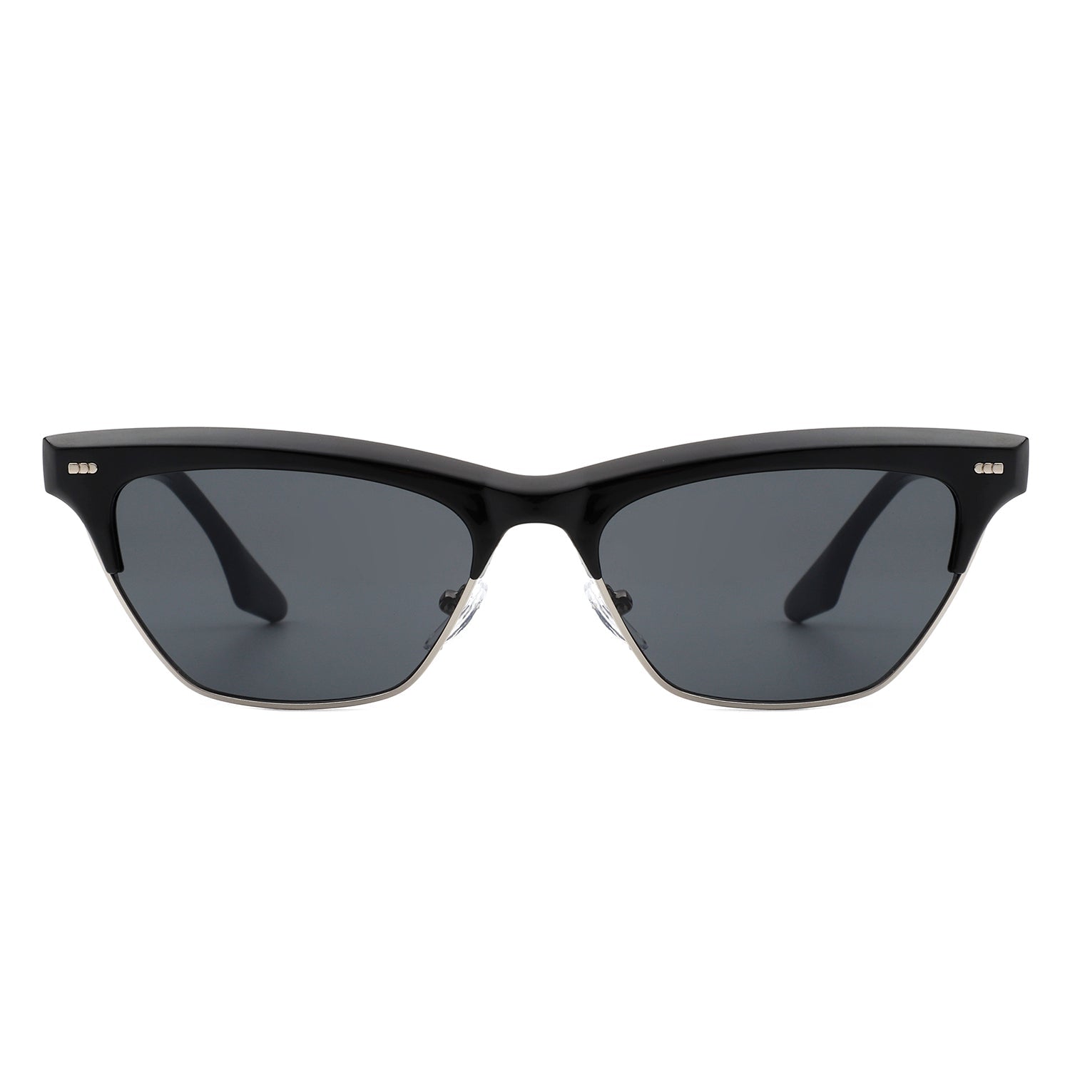 Mistique - Women Retro Half Frame Square Fashion Cat Eye Sunglasses - Courbe et Compagnie
