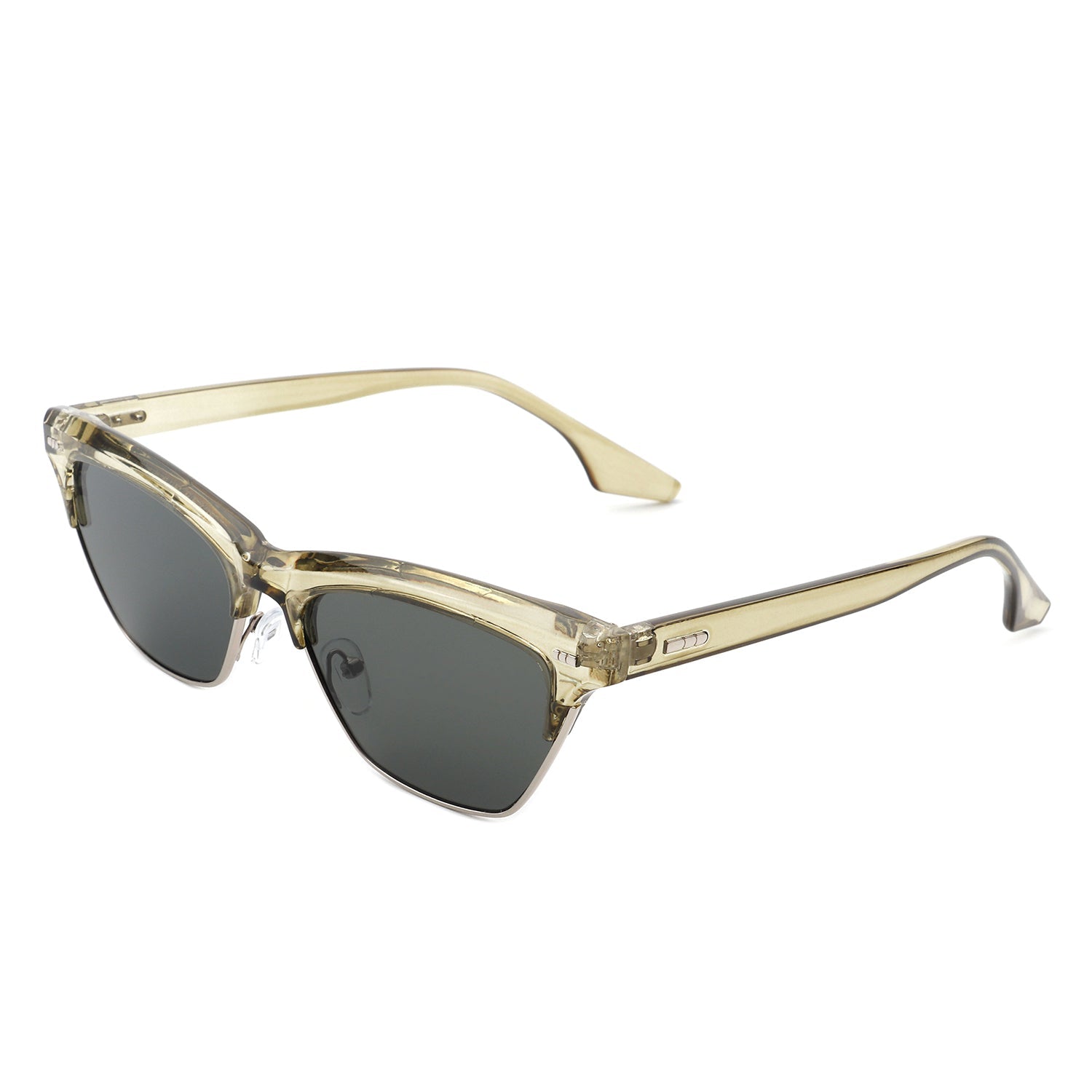 Mistique - Women Retro Half Frame Square Fashion Cat Eye Sunglasses - Courbe et Compagnie