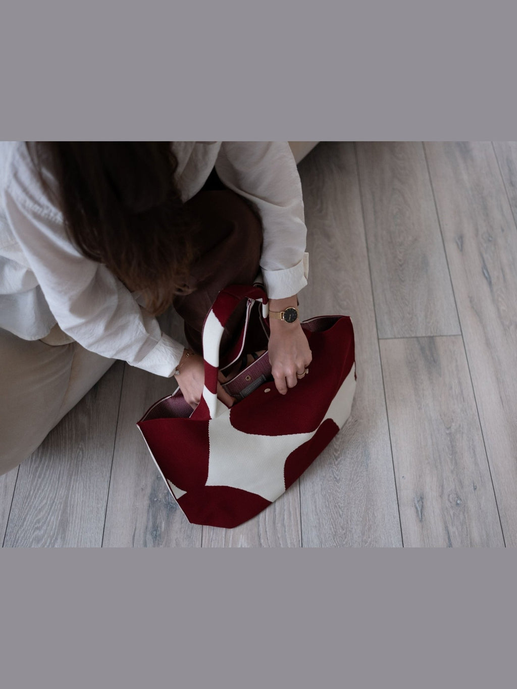 MOOdy Red Blend Signature Tote - Courbe et Compagnie
