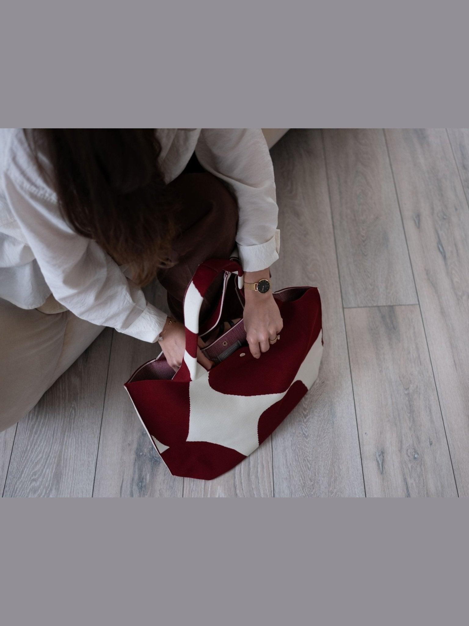 MOOdy Red Blend Signature Tote - Courbe et Compagnie