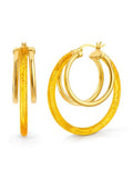Multi Lucite Hoop Earrings - Courbe et Compagnie