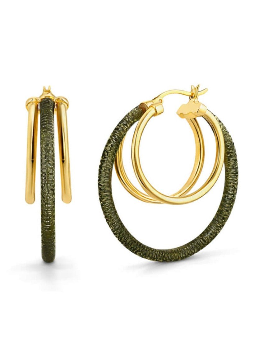 Multi Lucite Hoop Earrings - Courbe et Compagnie