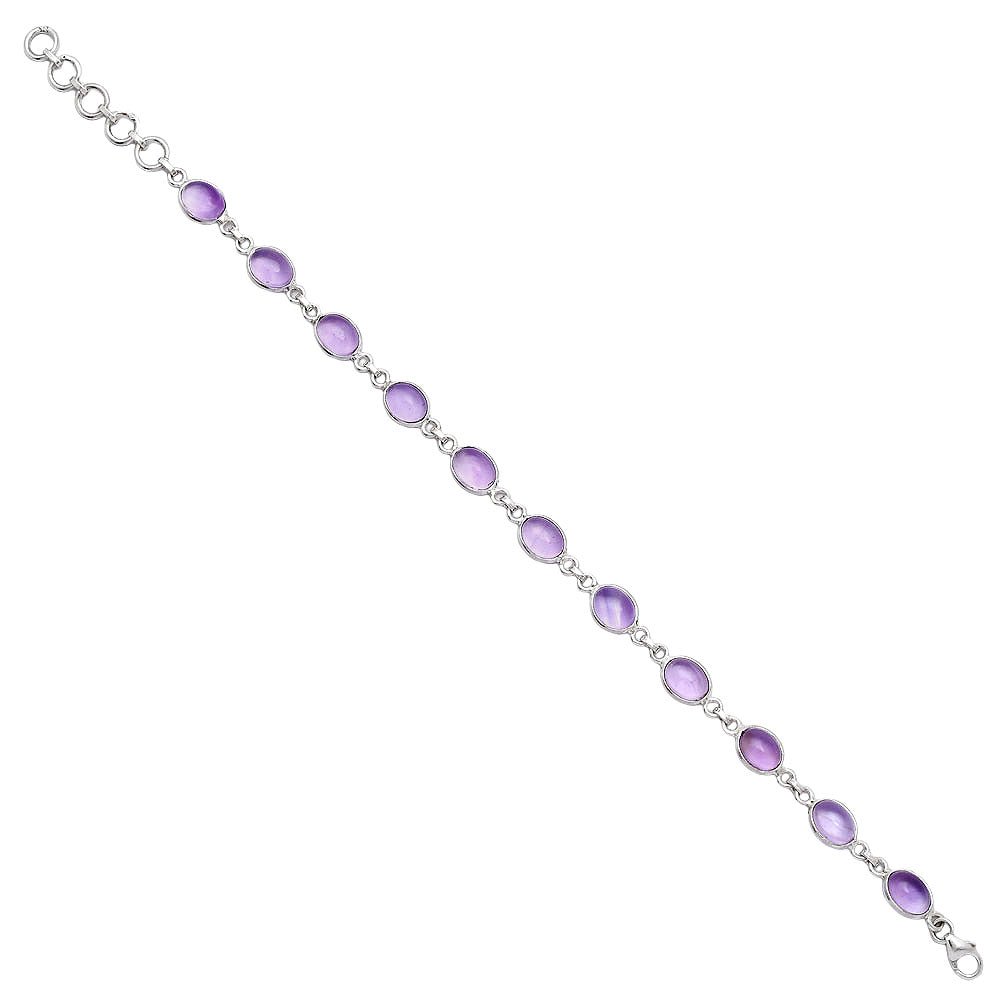 Natural Amethyst Cab - Brazil Bracelet B-1001 SDB5284 - Courbe et Compagnie