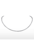 Natural Diamond Tennis Necklace in 14K White Gold – 4.83ctw, 17-Inch Fine Jewelry - Courbe et Compagnie