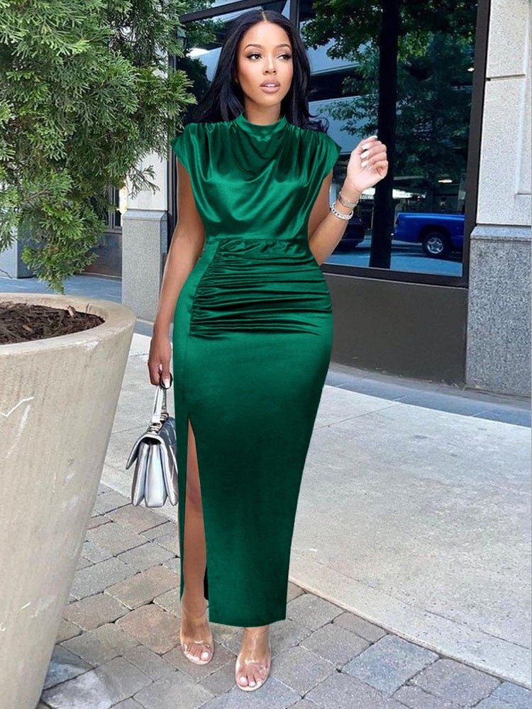 New Burgundy Cashmere Plus Size Dresses Women Dress Summer - Courbe et Compagnie