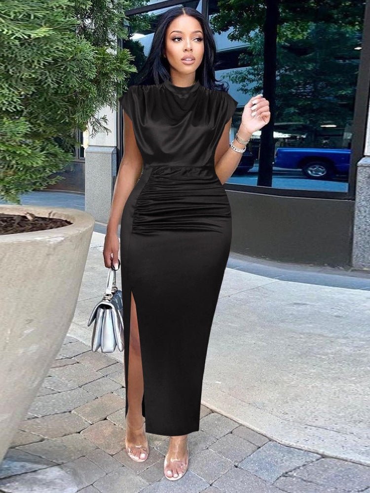 New Burgundy Cashmere Plus Size Dresses Women Dress Summer - Courbe et Compagnie