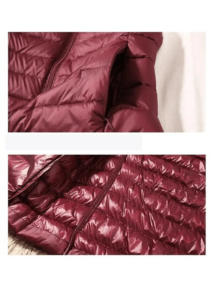 New Trendy Ultra Light Women's Duck Down Vest Jacket Autumn/Winter High collar Sleeveless Coat For Girls - Courbe et Compagnie