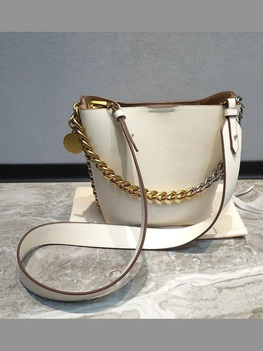 New Women's Bucket Bag Luxury Shoulder Bag High Quality Handbag Fashion Women's Bag Thick Chain Party Bag Wallet - Courbe et Compagnie