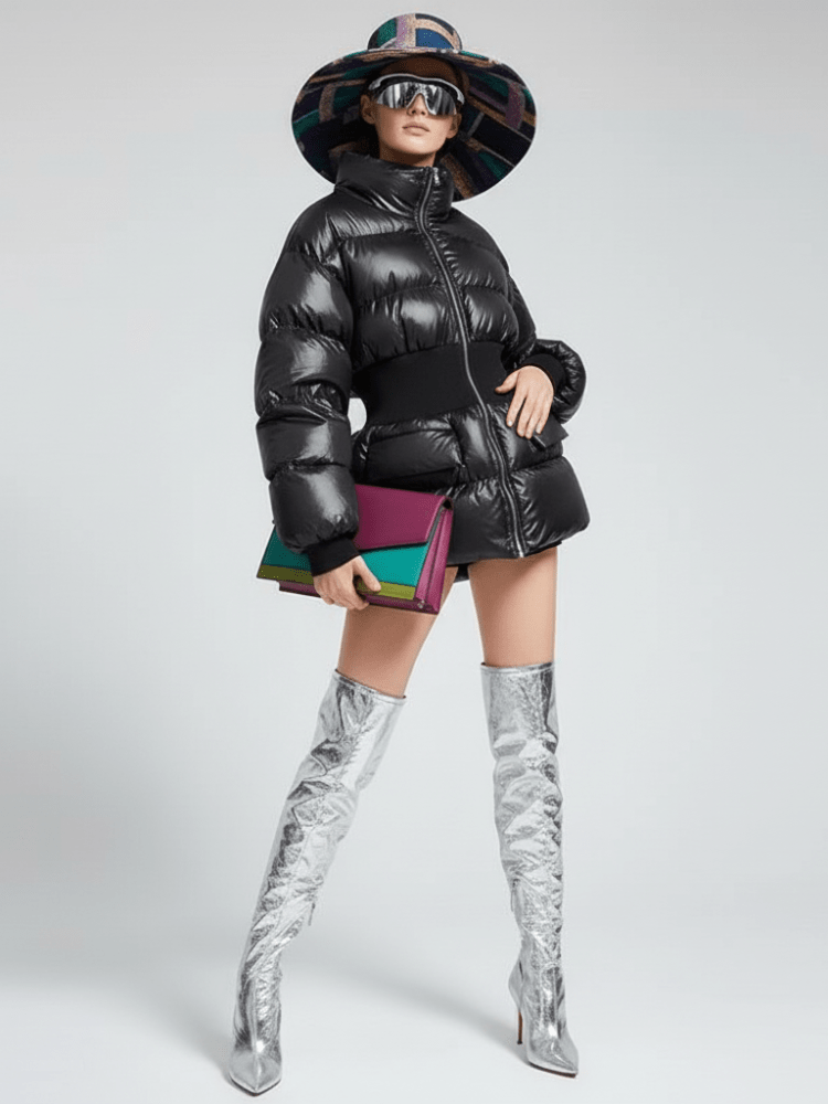 NOHO Elastic Waist Puffer Jacket BYMANYC ® New York - Courbe et Compagnie