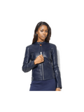 NY Womens Waxed Leather Jacket - Courbe et Compagnie