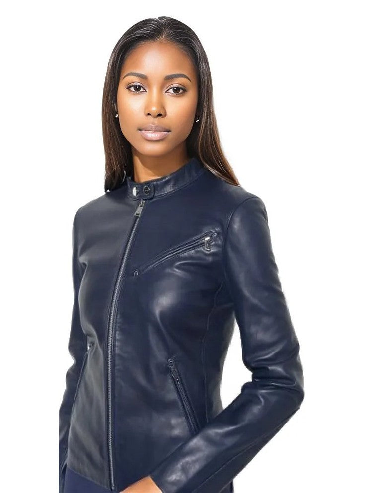 NY Womens Waxed Leather Jacket - Courbe et Compagnie